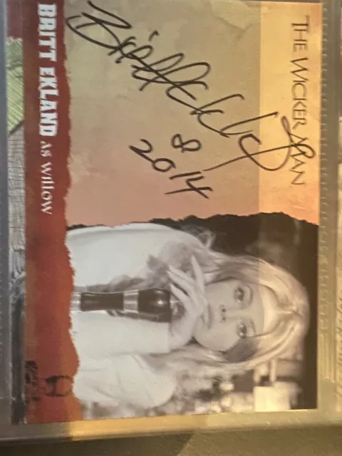 THE WICKER MAN - Britt Ekland Autograph  Card Official Rare