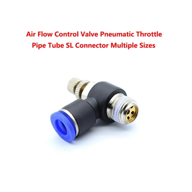 AIR FLOW CONTROL Valve Pneumatic Throttle Pipe Tube SL Connector
