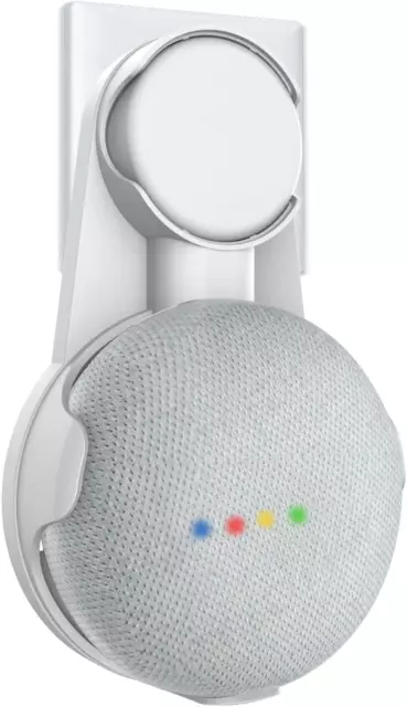 Outlet Wall Mount Stand Hanger for Google Home Mini, Nest Mini 2nd Gen - White