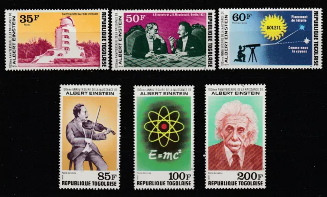 Togo    Albert Einstein   1979  num 961/62 et PA 382/85  **