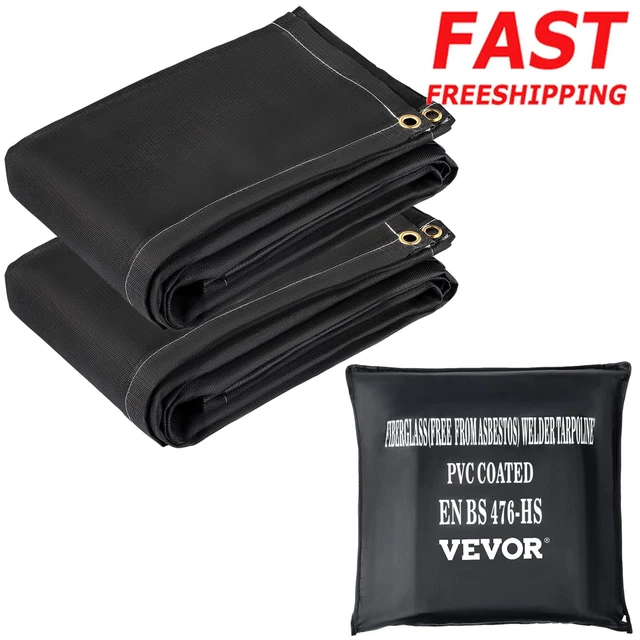 Heavy Duty Welding Blanket Fire Suppression 6x6 Ft 2 Pcs Fiberglass Industrial