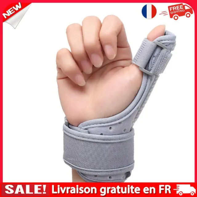 Thumb Splint Stabilizer with Wrist Support Carpal Adjustable Brace (Gray)