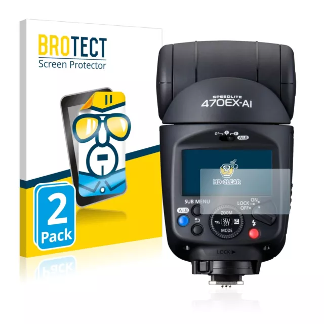 2x Display Protector Film for Canon Speedlite 470EX-AI Accessories Transparent