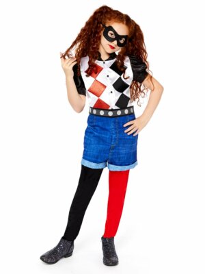 Figlio Harley Quinn SQUADRA suicida Costume DC Arlecchino Costume Bambine Bambini 