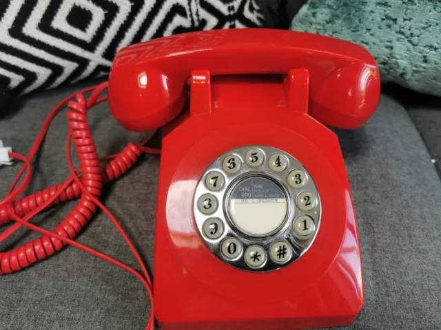 GPO style retro phone model 746 design classic in Red by Wild and Wolf