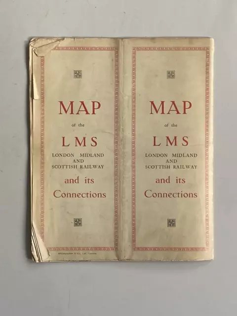 Map Of The LMS London Midland & Scottish Railway & Its Connections 1930s/40s**