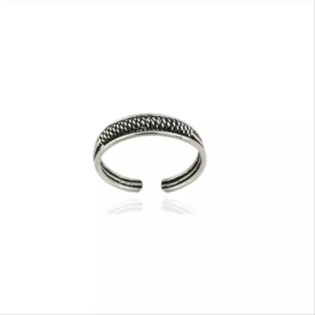 925 Sterling Silver Twisted Bali-Inspired Toe Ring