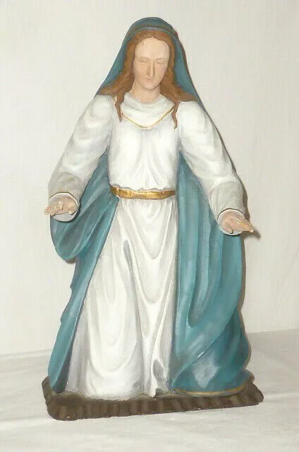 Alte geschnitzte Barock Heiligenfigur Holzfigur Maria carved wood Holz Madonna