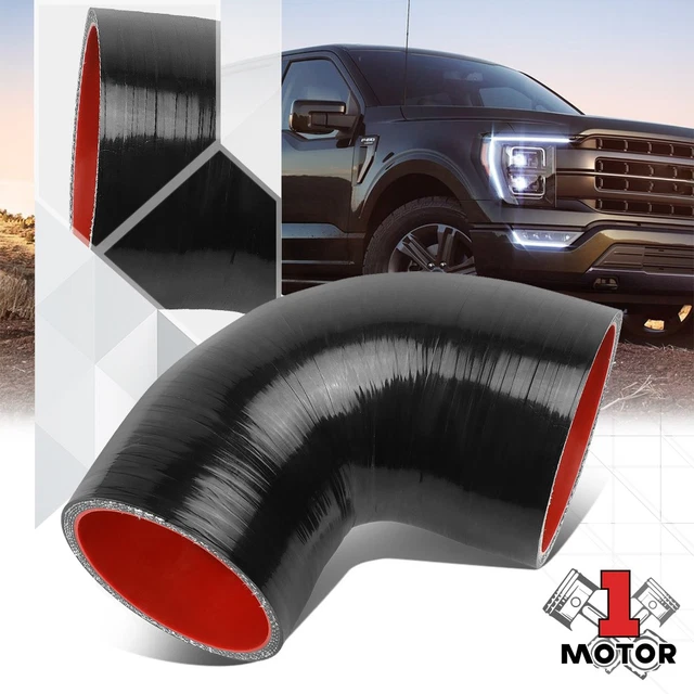 90 Degree Coupler 90 Degree Elbow Silicone Hose Coupler - Reduces 2.5" To 2", 4-Ply Black Glossy, High Temp & Pressure Rated 2 In Coupler - Foto 3