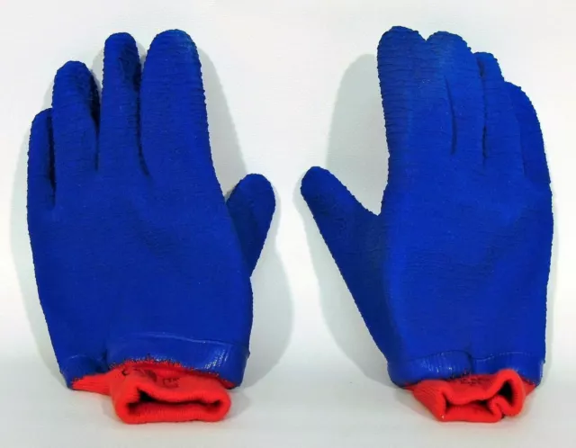 2 pares de guantes de trabajo de muñeca de punto de algodón Polyco Blue...