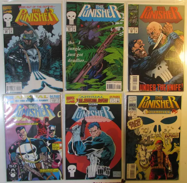 The Punisher Lot of 6 #90,91,92,Annual 4,5,7 Marvel (1994) 2nd Series Comics