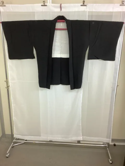 Giacca Kimono Haori vintage giapponese con ricamo in seta a punta alta altezza