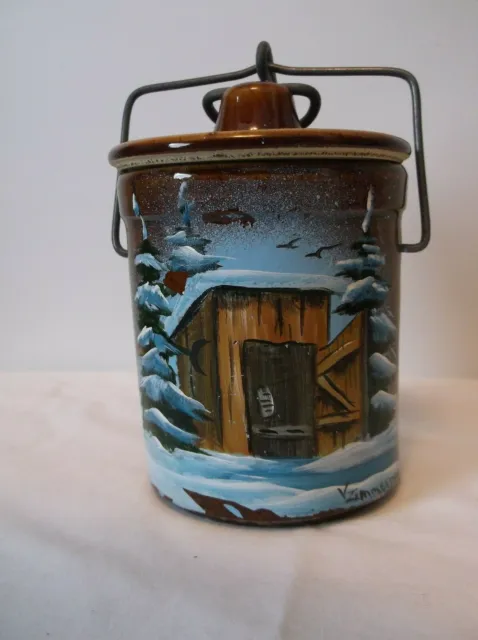 Small Ceramic Hand Painted Jar