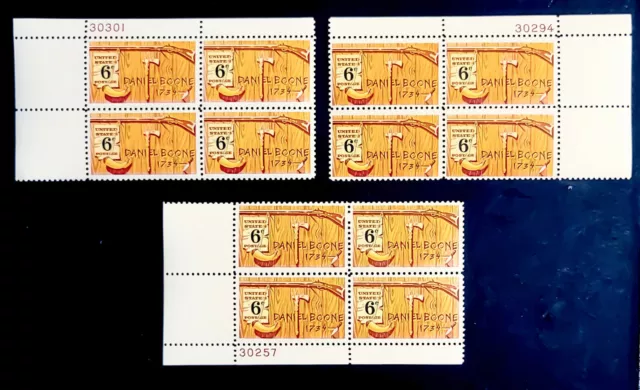 1968 Choice of Plate Blocks 1357! Mint MNH US Stamps! Daniel Boone!