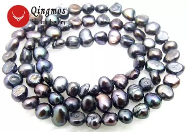 4-5MM BAROQUE NATURAL Black Pearl Loose Beads for Jewelry Making DIY ...