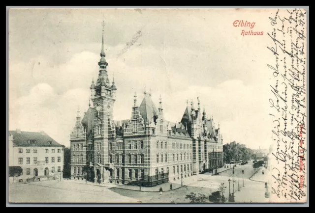 AK, Foto, Elbing/Elbląg - Rathaus, 1903, (DK)21051