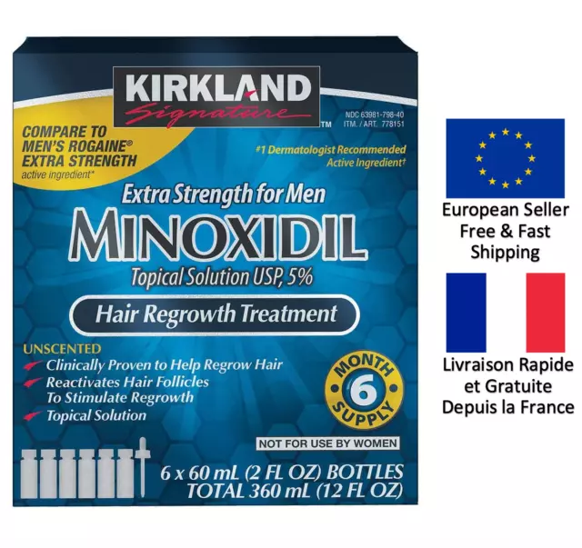 Mino Xidil 5% 6 mois de traitement, 6 flacons de 60ml