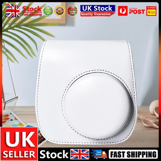 Instant Camera Bags PU Leather for Fujifilm Instax Mini 12/11/9/8 (White) UK