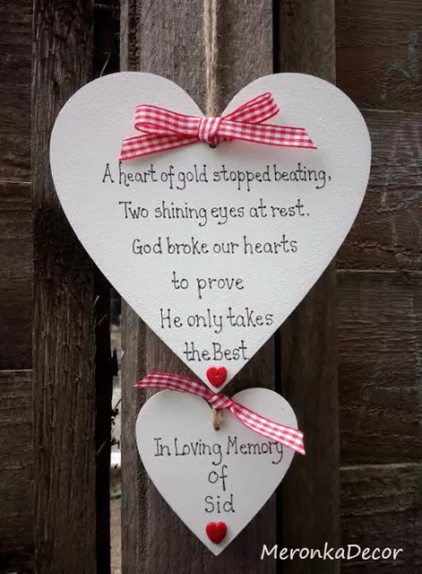 Large PET MEMORIAL-Dog-Cat Indoor Wooden Personalised Plaque- Red gingham