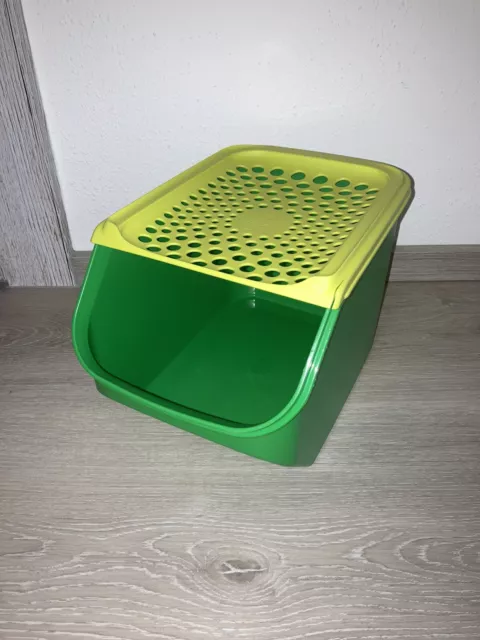 Tupperware Zwiebellager 5,5L Grün Deckel mit kleinen Riss