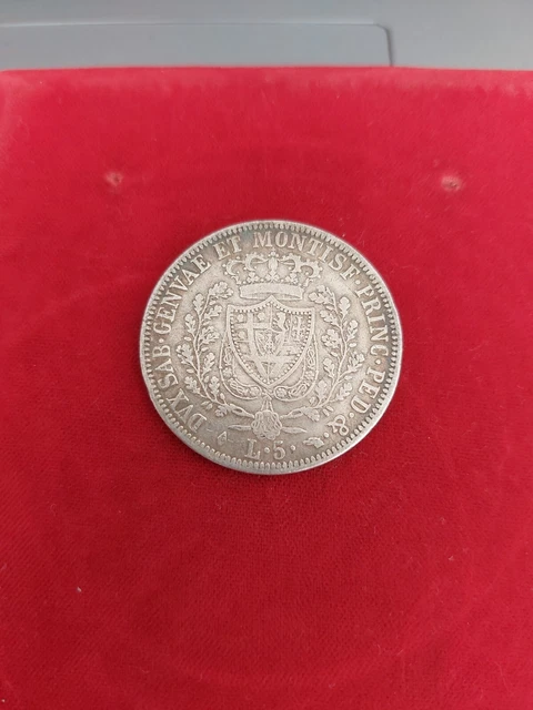 ITALIE - 5 LIRE 1826 - SARDAIGNE - Pièce de Monnaie en Argent // TTB