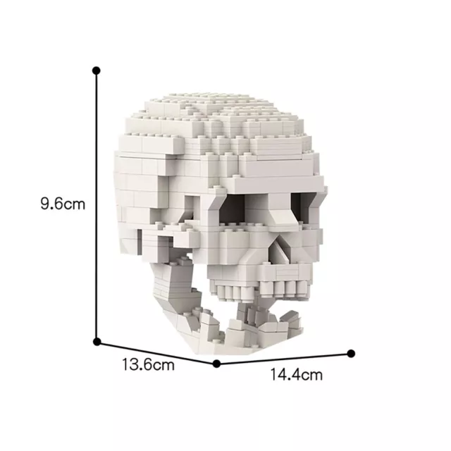 Human Skull with Brain Model Skull Sculpture 424 Pieces Gift for Halloween