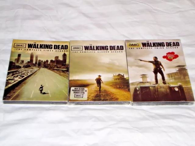 The Walking Dead Seasons 1-3,1 2 3,One Two Three,Dvd,AMC,New&Sealed w/Slipcovers