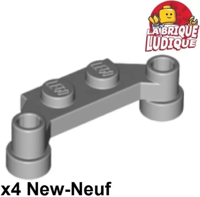 Lego 4x Plate Modified plaque 1x4 offset hole trou space gris/l b gray 4590 NEUF