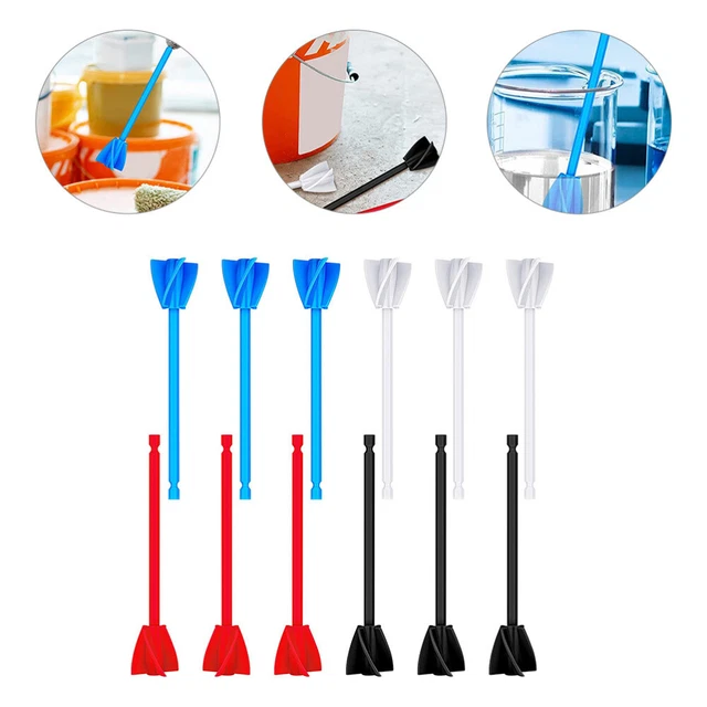 12pcs Paint Stirrer Drill Mixer Attachment Epoxy Mixer Resin Mixer Tools