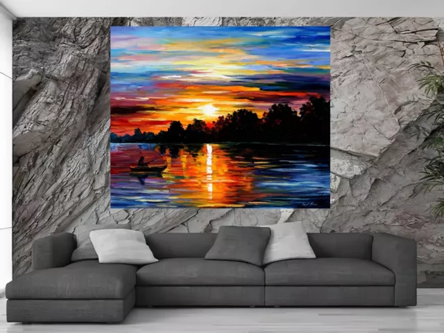 Leonid Afremov LIFE MEMORIES Painting Canvas Wall Art Picture Print Living Room