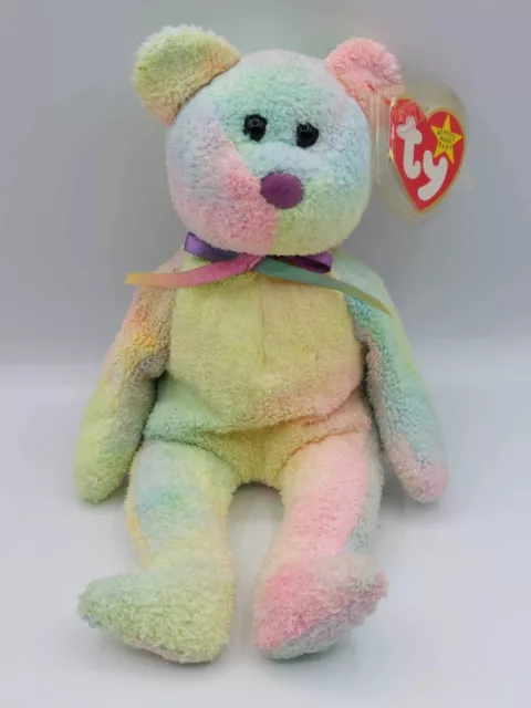 Ty Beanie Babies Groovy The Bear New With Tags And Plastic Protector