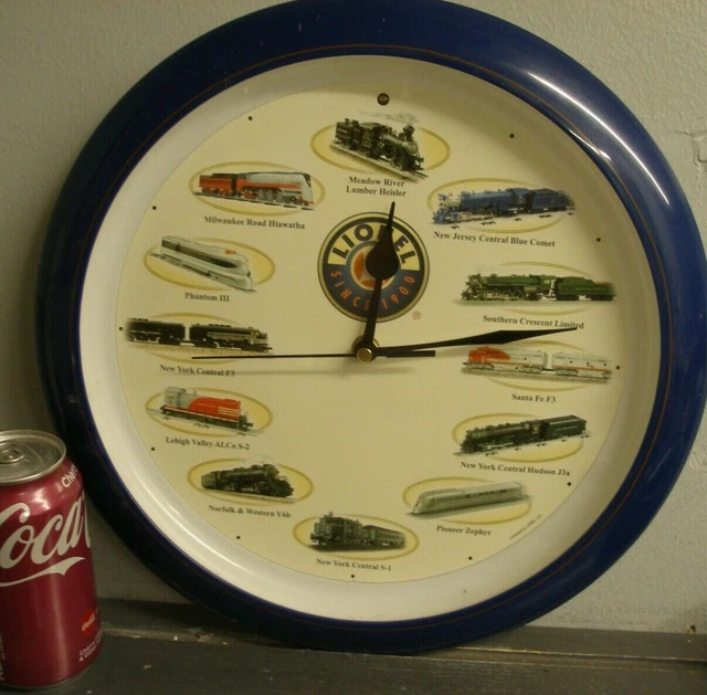 LIONEL SINCE 1900 Train Wall Clock with 12 Train Sounds and Whistles on ...