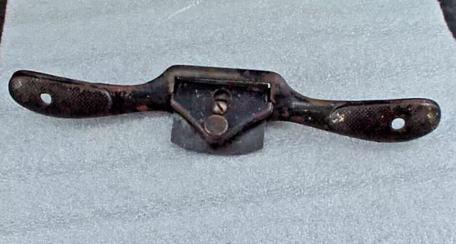 Vintage Stanley No 51 Spoke Shave Woodworking Draw Knife  Cast Iron Handles 2