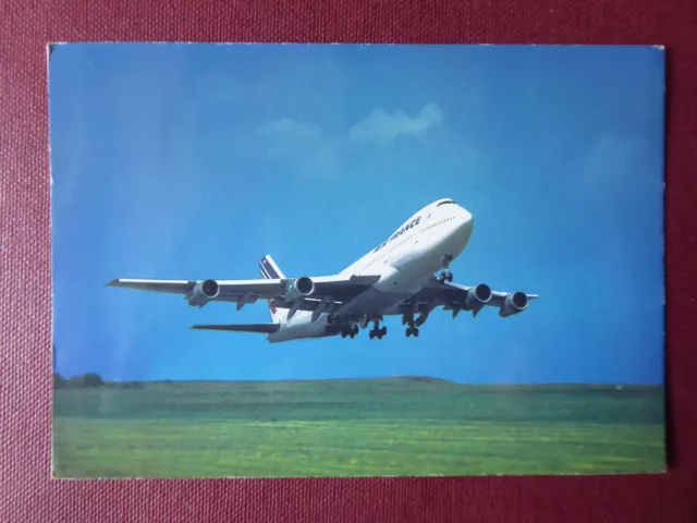 Carte Postale Aviation Post Card Air France Boeing 747 Airliner