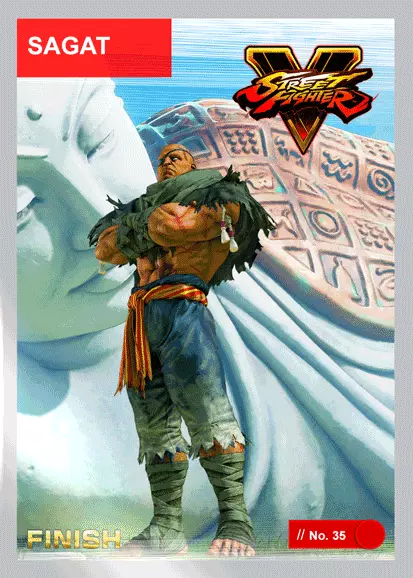 Sagat (power 1) FOIL - 2021 Street Fighter NFT Series 1 - MINT# 1,548