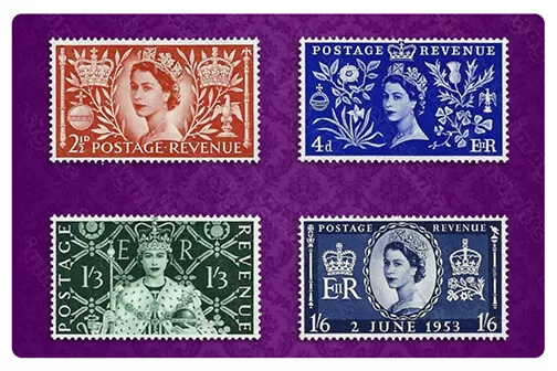 QUEEN ELIZABETH II 1953 Coronation Stamps 4x6 Photograph Reproduction
