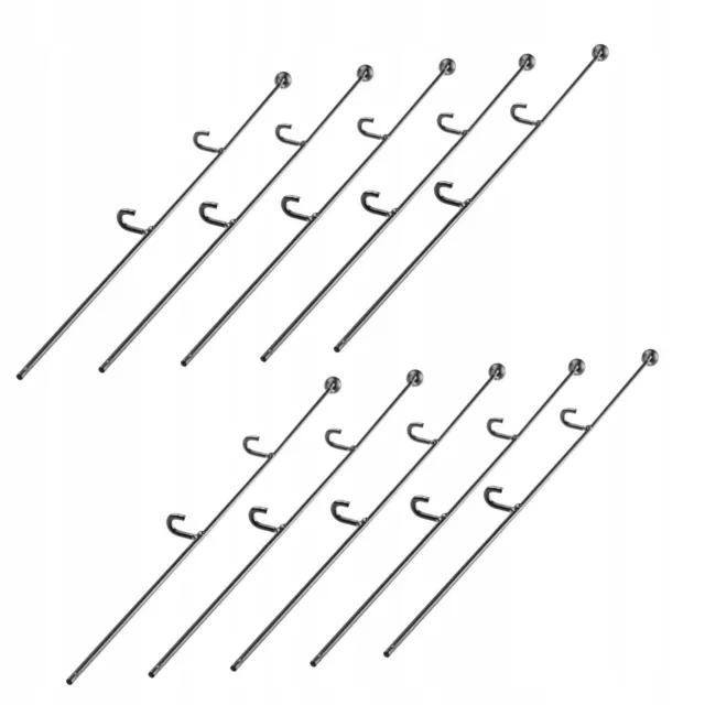 Soporte para flores KADAX, 10 piezas, soporte para plantas de acero, 50 cm, bola