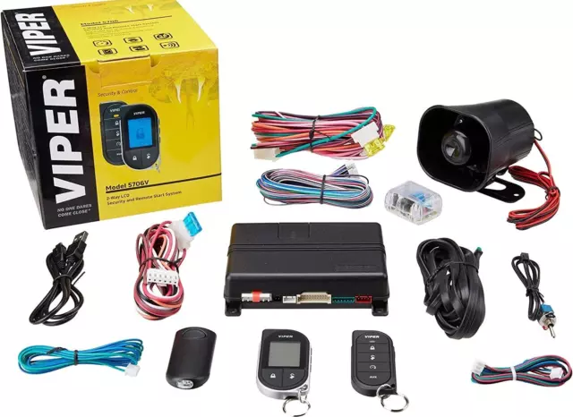 Viper 5706V 2-Way 1-Mile Icon Map LCD Remote Start Car Alarm Security System Kit