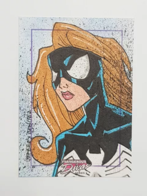 Marvel SpiderGirl Dangerous Divas Rittenhouse Anya Jeffrey Benitez Sketch Card