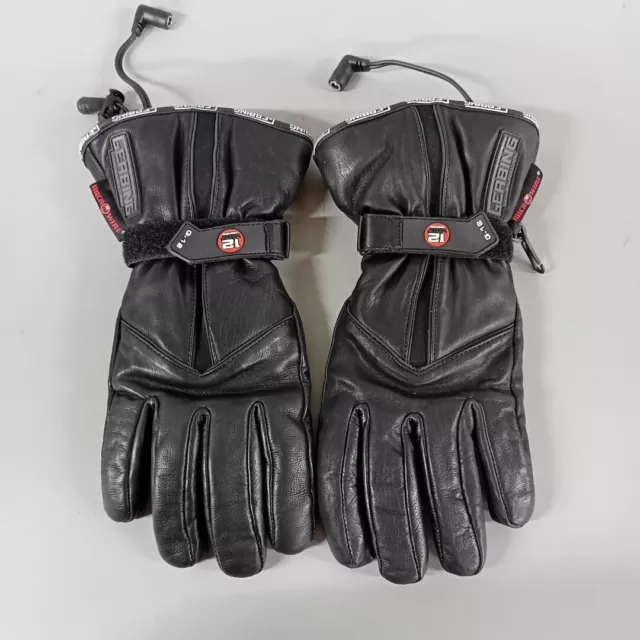 Gerbing Heated Motorcycle Gloves Black Leather Medium G-12 12 Volts Sporting -CP