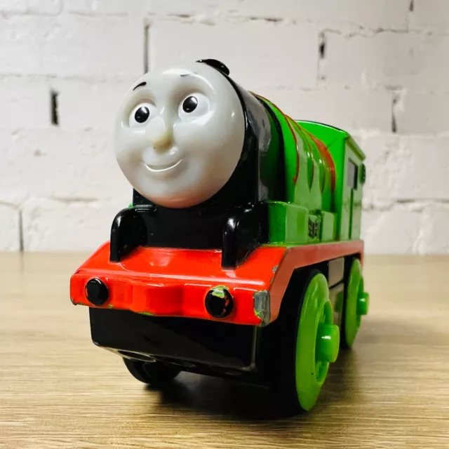 Percy Thomas & Friends Battery Operated Diecast Motorised Wooden Railway Trains
