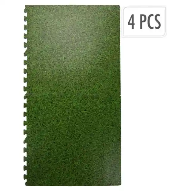 XQ Max Set Piastrelle per Pavimenti Stampa Erba 4 pz Verde