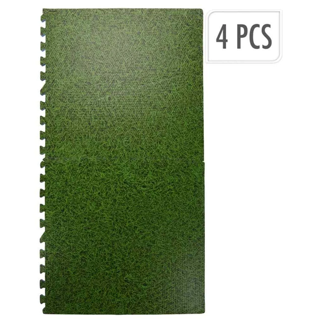 XQ Max Set Piastrelle per Pavimenti Stampa Erba 4 pz Verde