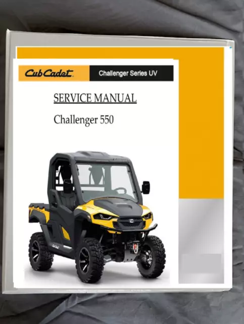 Cub Cadet  challenger 550 service  & OWNERS Repair Manuals printed in binder