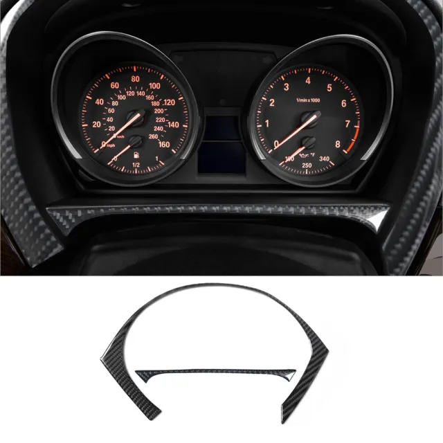 2Pcs For BMW Z4 E89 09-16 Carbon Fiber Interior Speedometer Surround Cover Trim