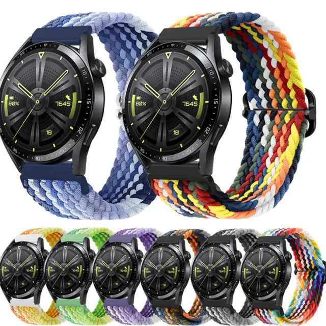 Für Samsung Galaxy Watch 6 5 4 3 / Classic 2  Armband 20mm 22mm Nylon Geflochten