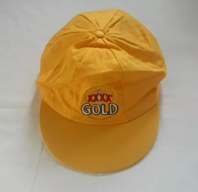 XXXX Gold Baggy Yellow Beer Cricket Cap Hat  Cotton Embroidered logo