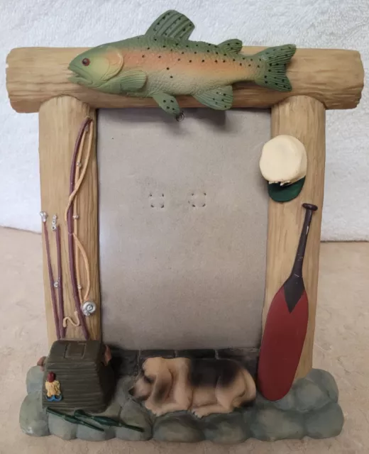 'DEZINE' Fisherman's Photo Frame Trout - Dog - Gear - Picture Frame 3.5"x5" Fish