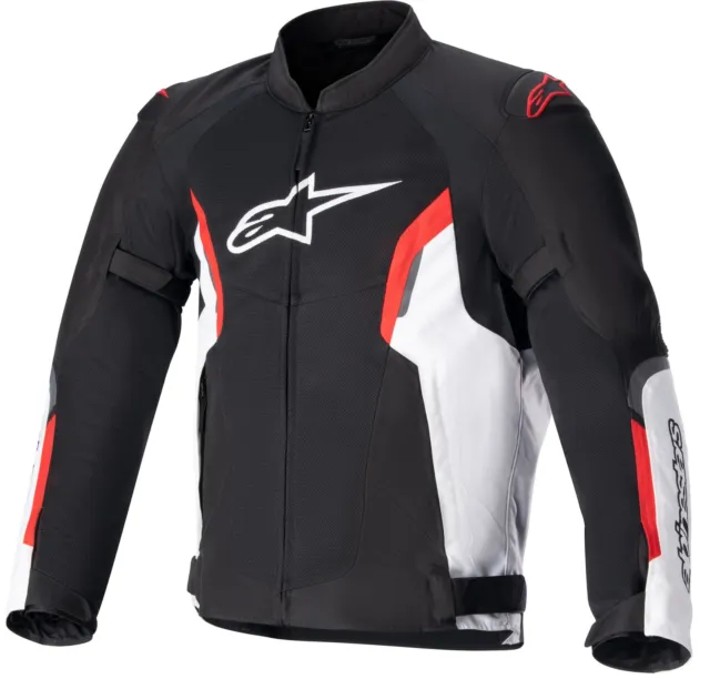 Alpinestars AST V2 Air Mens Textile Motorcycle Jacket Black/White/Red