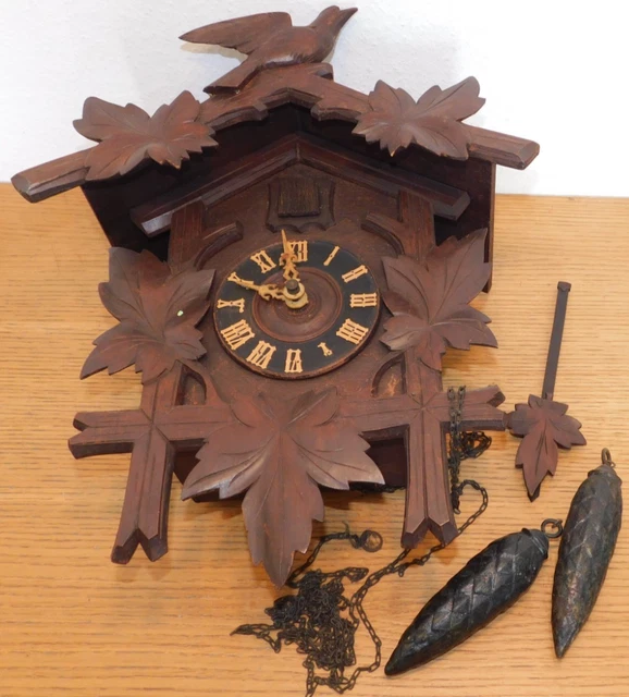 ANCIEN TRES GRAND COUCOU BOIS FORET NOIRE 50 cm EUR 100,00 - FR